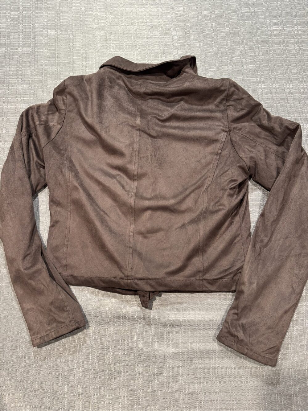 Women’s Charlotte Russe Faux Suede Moto Jacket – Brown – Medium - Picture 5 of 7